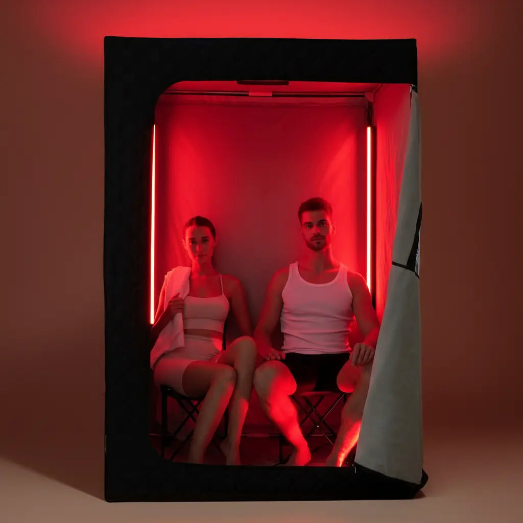 Lucears GlowSteam™ 2 Person Red Light Steam Sauna + Ice Bath