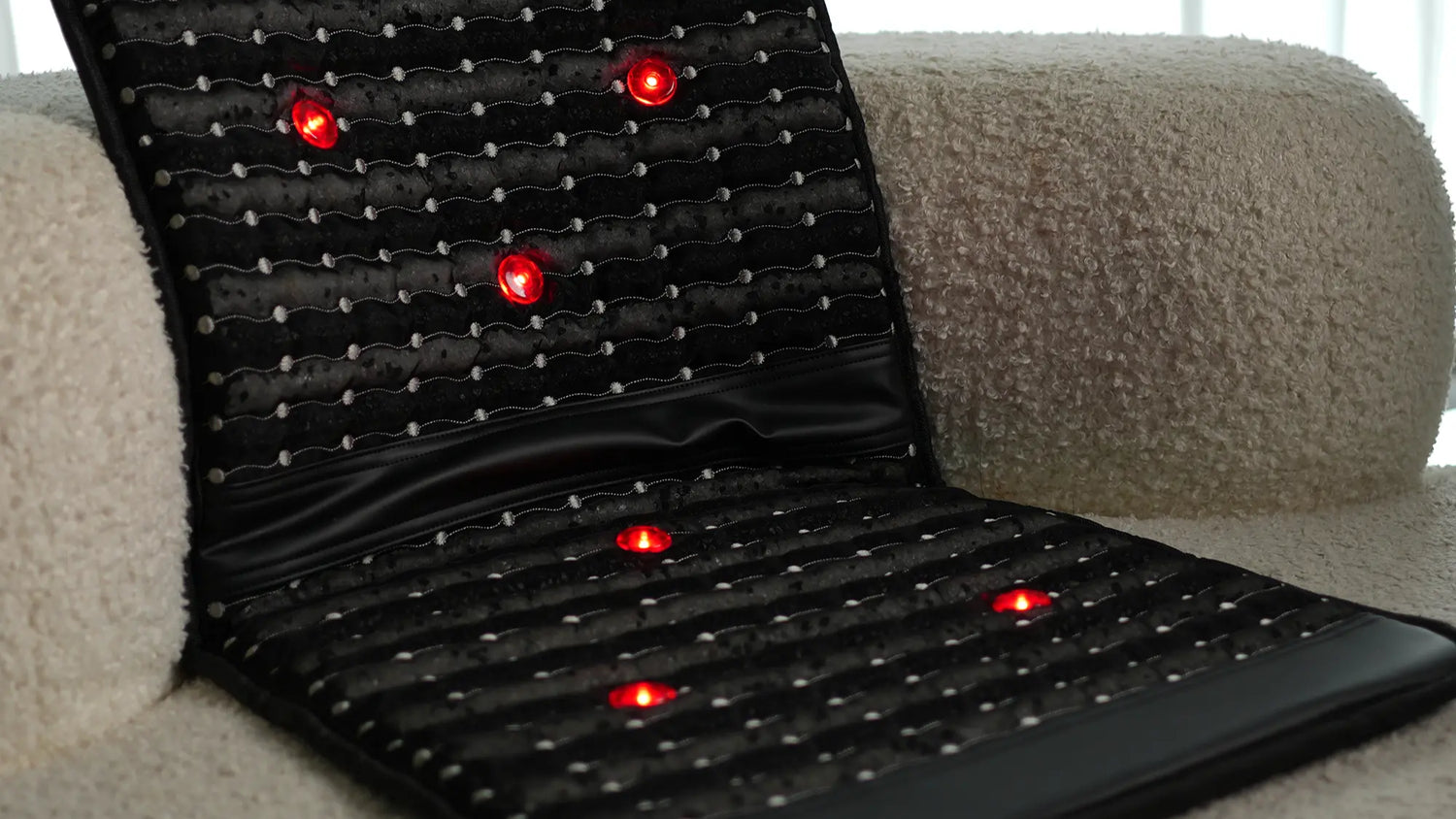 Infrared PEMF mat Demi for deep relaxation and muscle recovery on the sofa