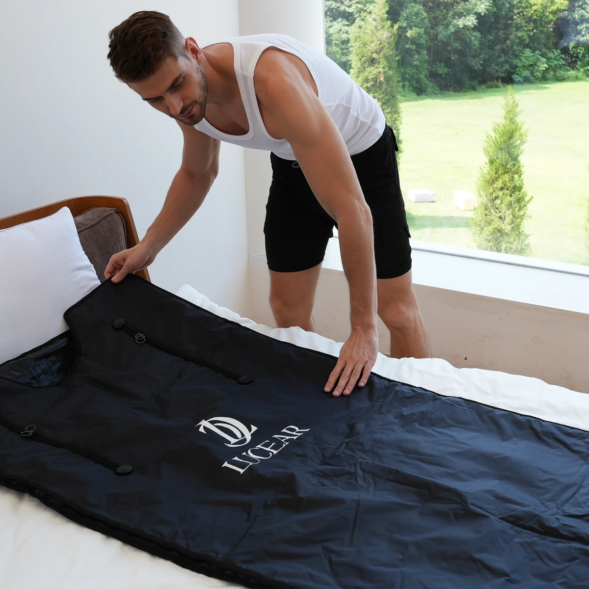 sauna blanket is portable for home use or travel