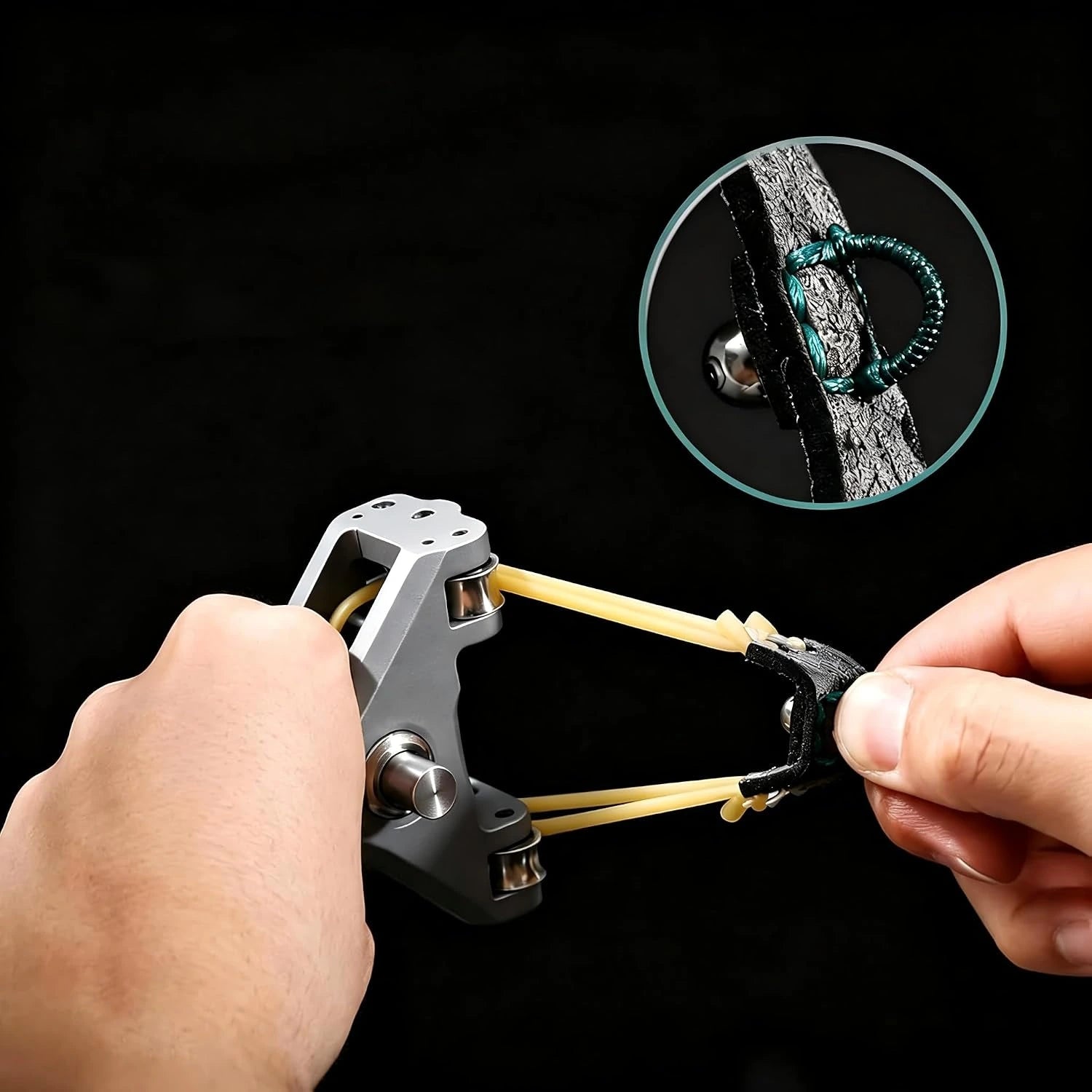 LUCEARS™ Semi Aluminum Alloy Auto Slingshot Kit with Roller Bearings for Adult Target Practice