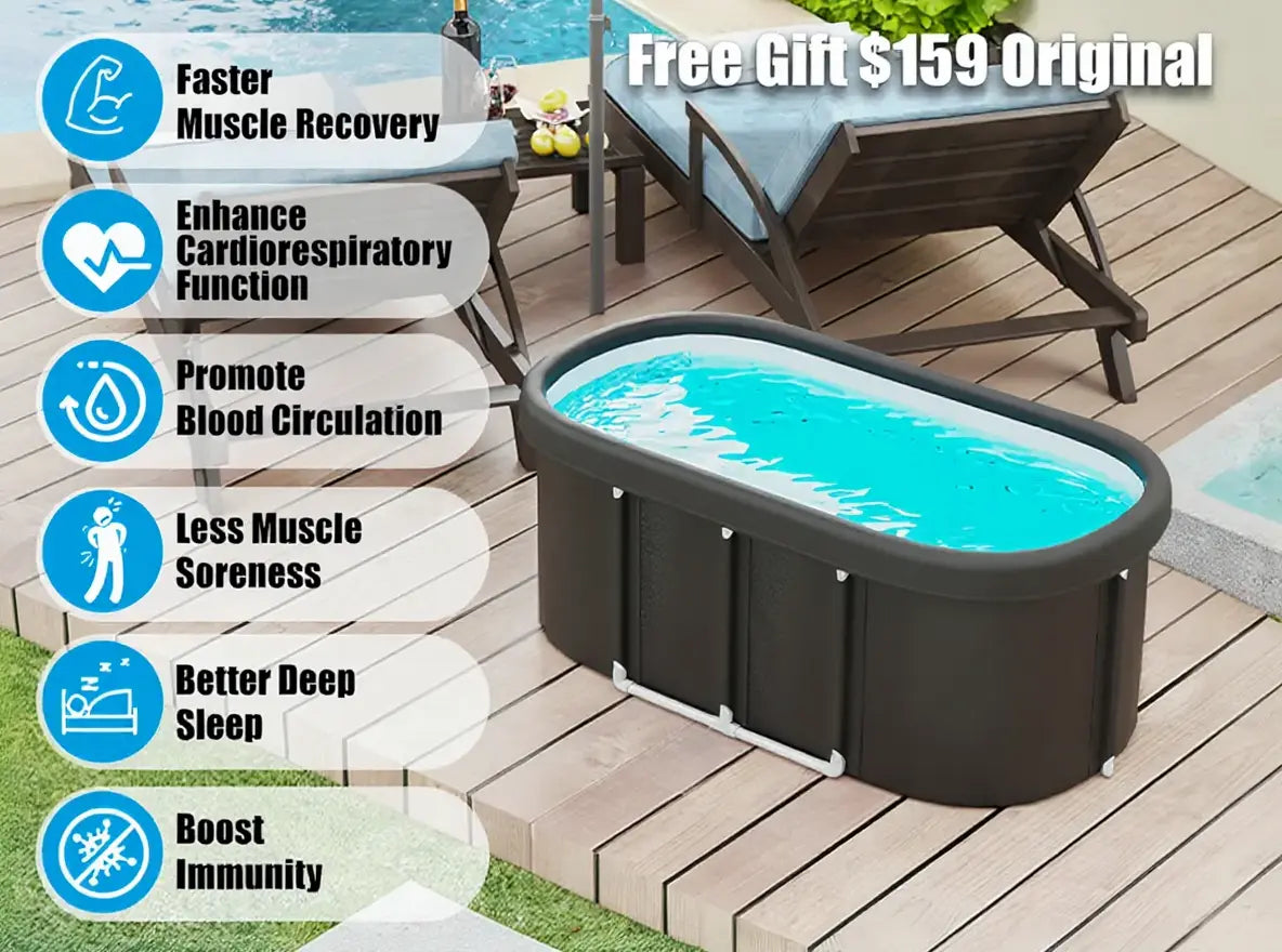 portable steam sauna includes a free ice bath tub worth $159.