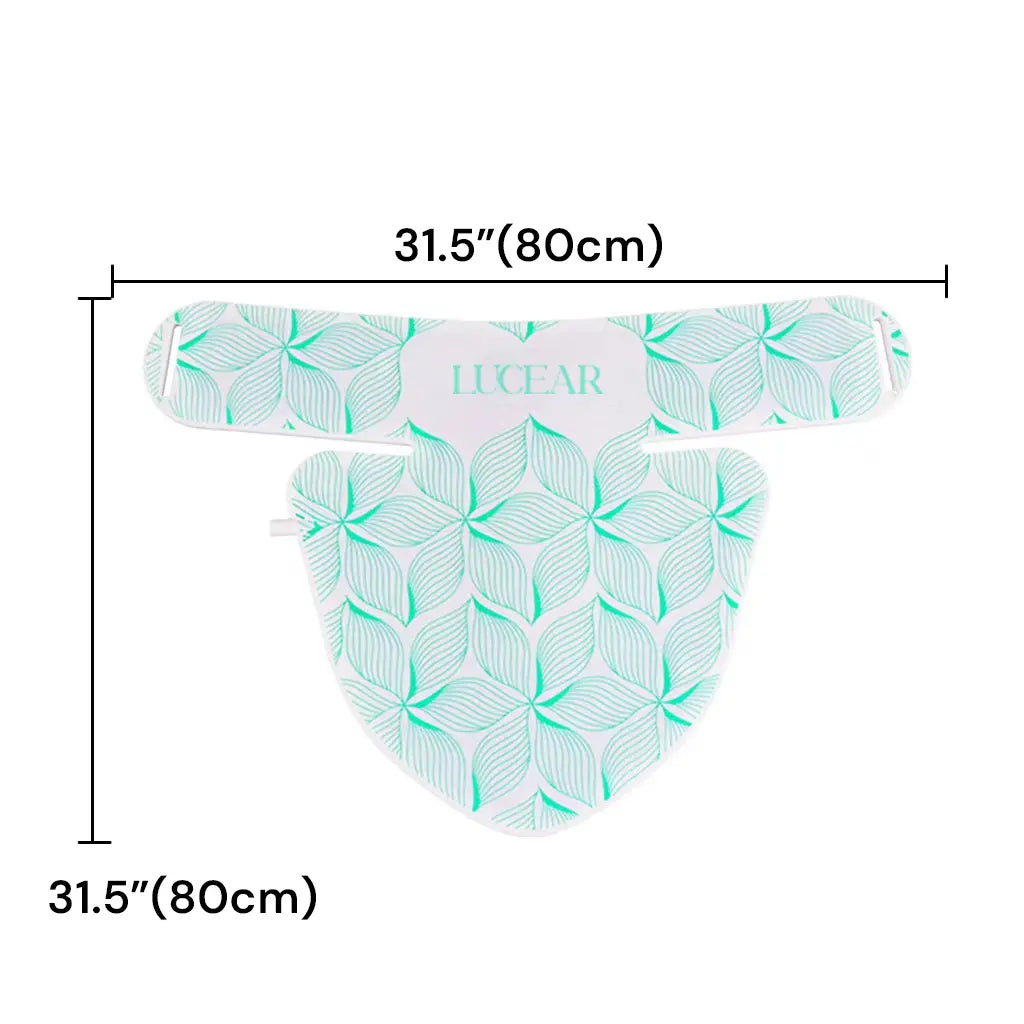 the size of the white mask is perfect to do red light therapy on chest and neck