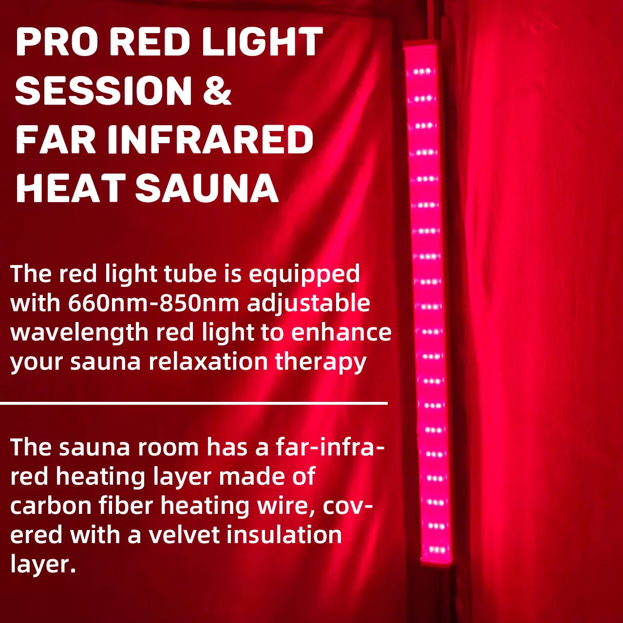 the red light tech and heating function of infrared sauna is the top level