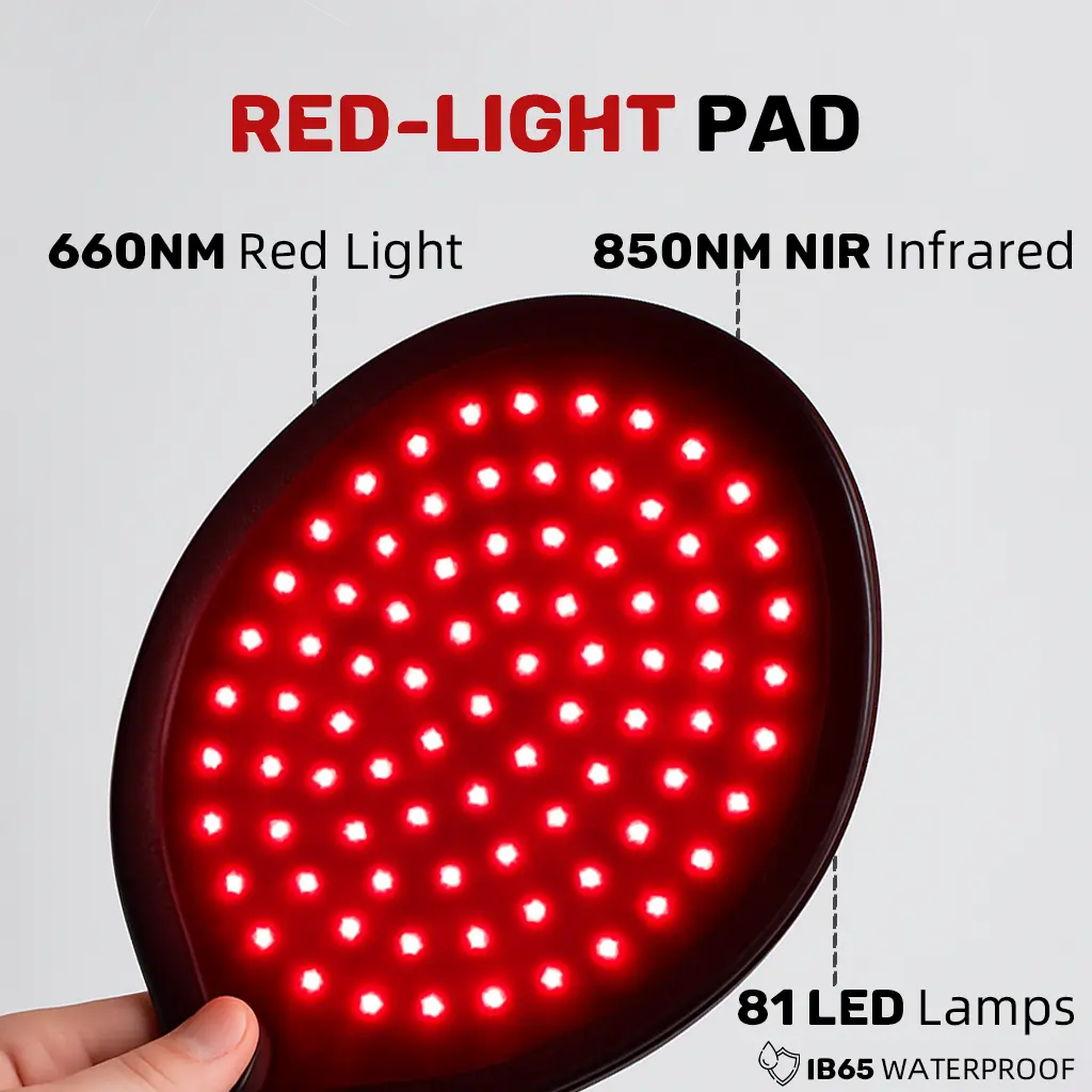 lucears red light pad (630 nm red & 850 nm NIR) for skin tone improvement