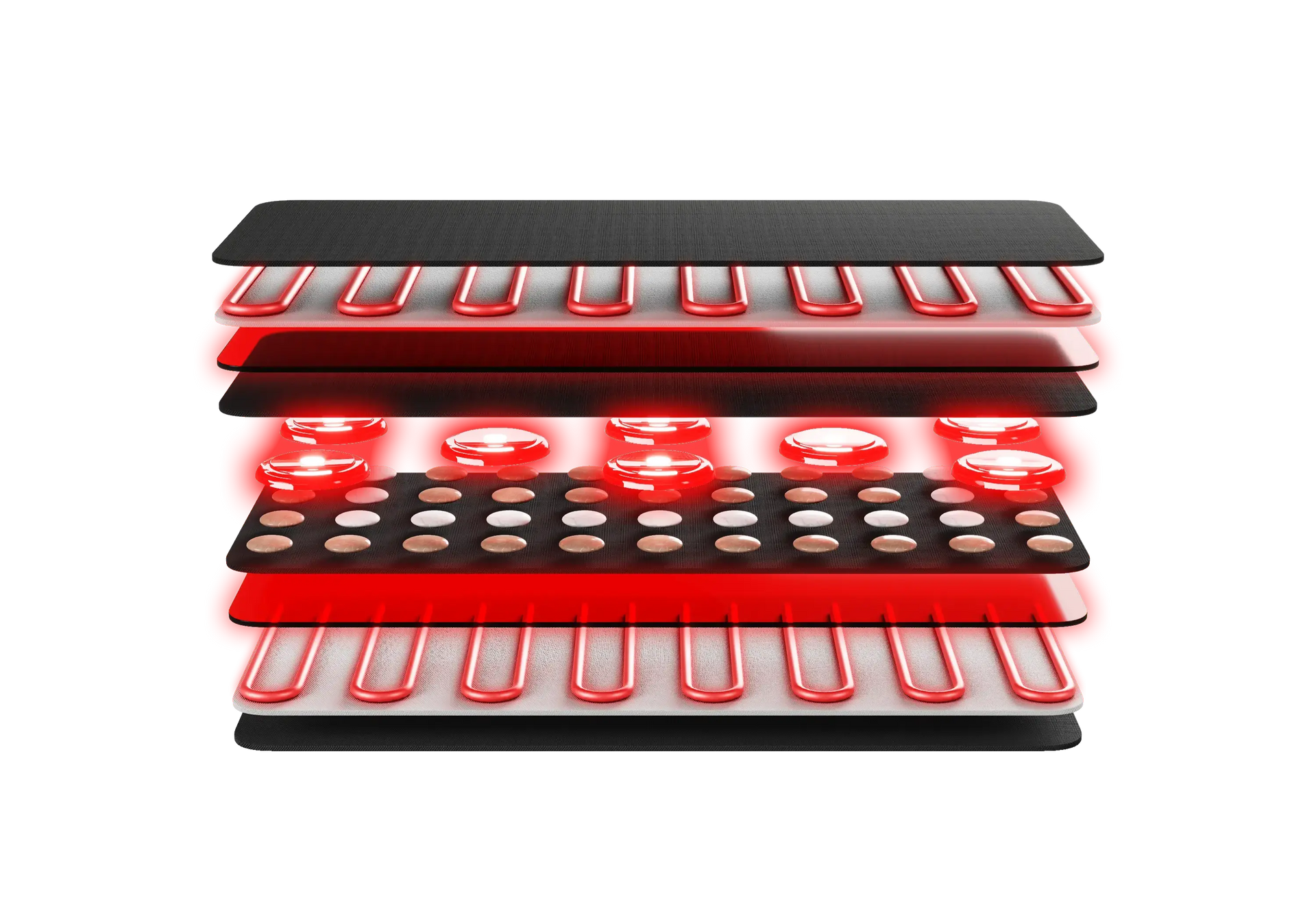 Infrared sauna blanket layers illustration