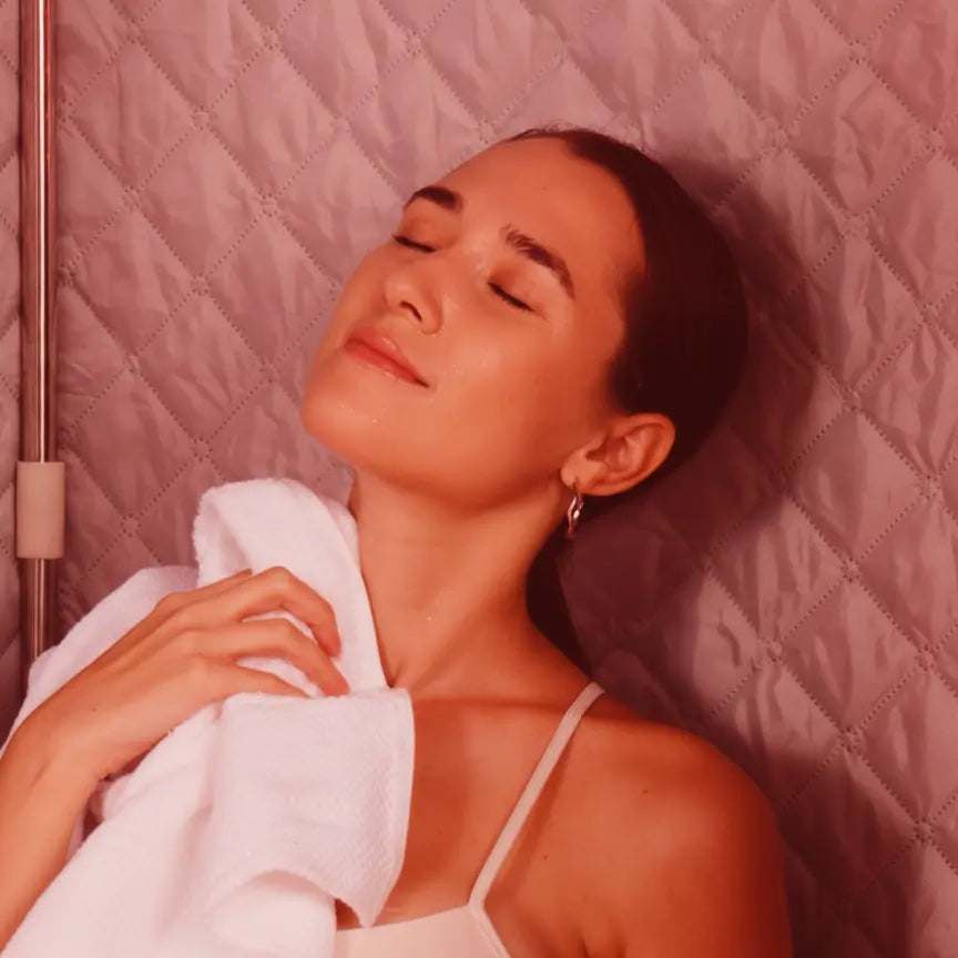 enjoy red light while using a portable sauna