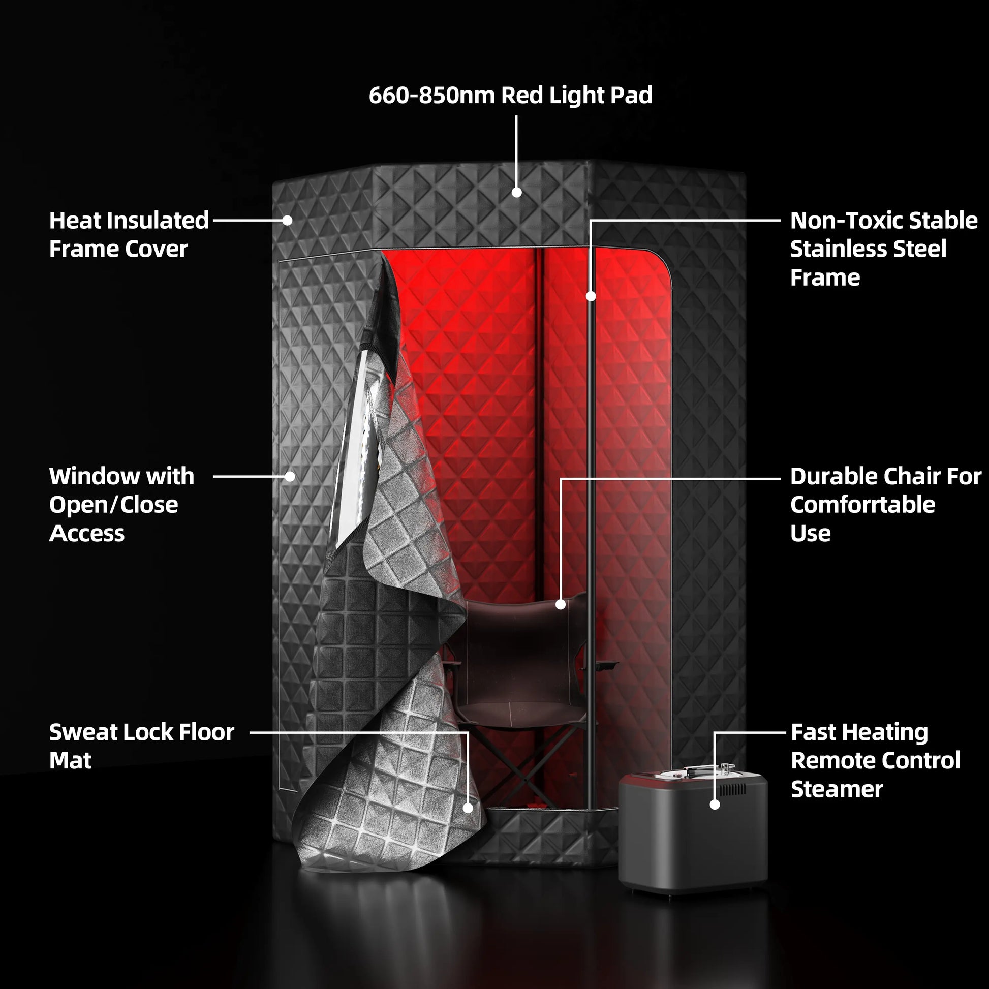 stay 30 minutes in portbale sauna for full benefits of steam sauna