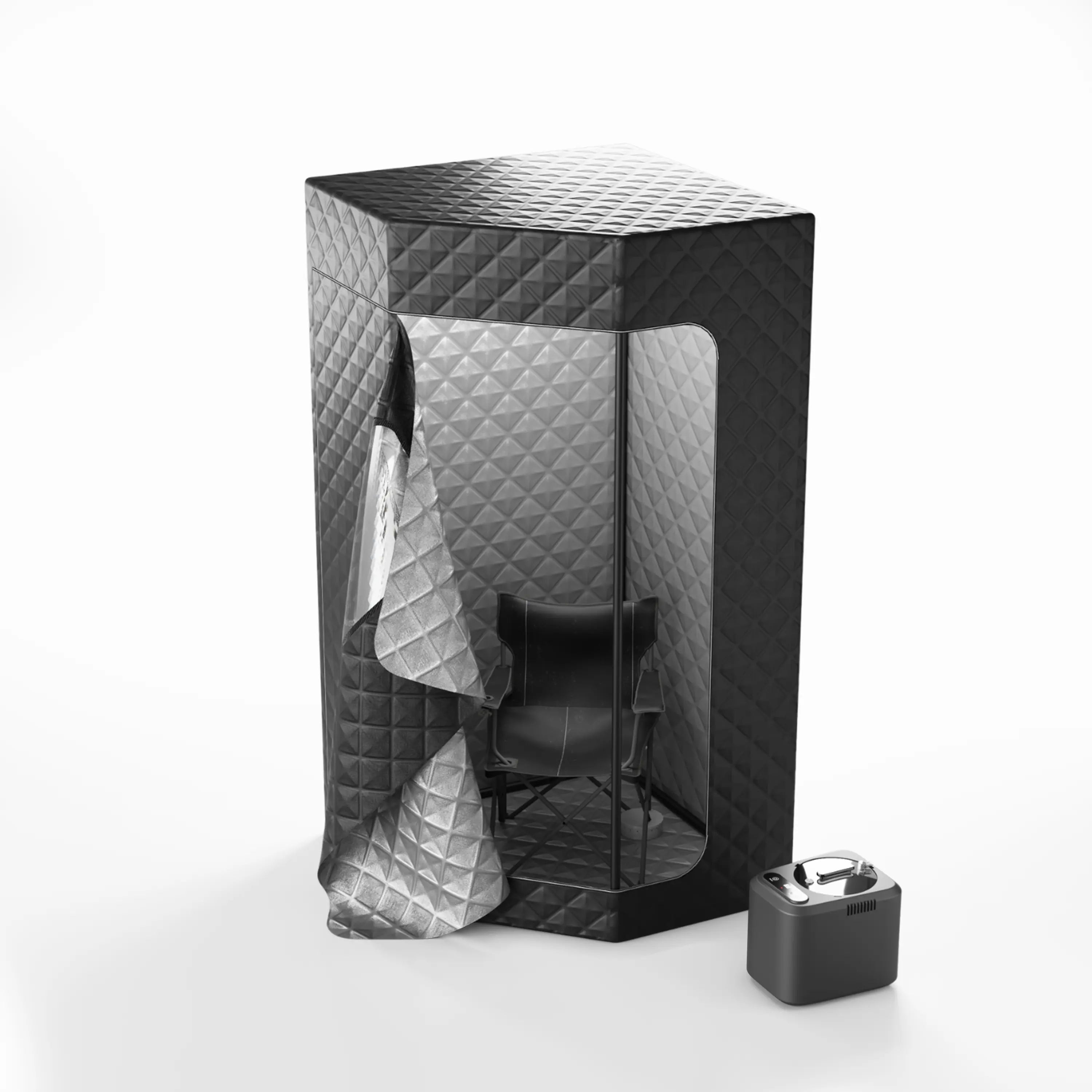 GlowSteam™ 1 Person Home Sauna PRO with Red Light Therapy