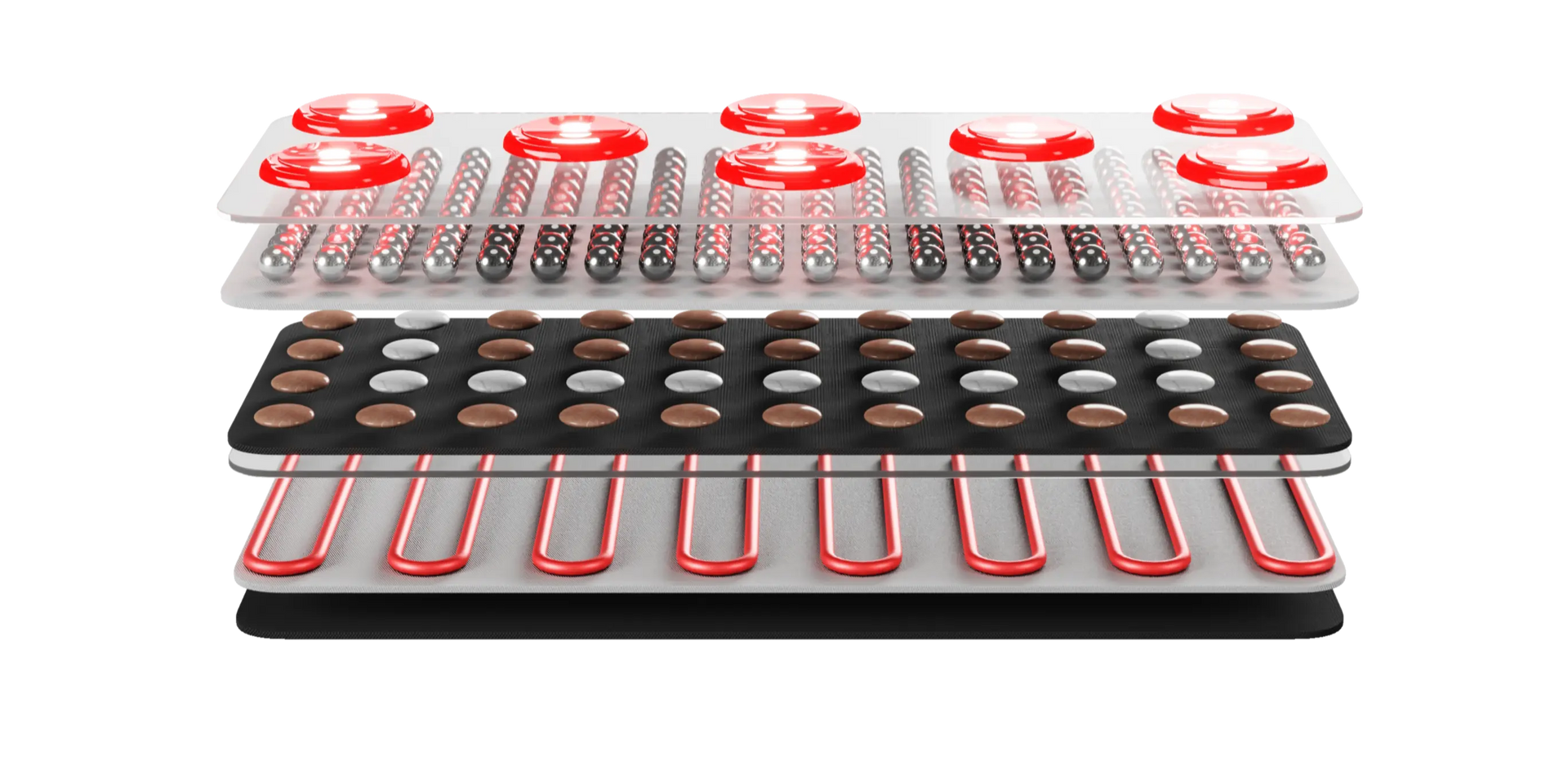 Infrared sauna blanket layers illustration