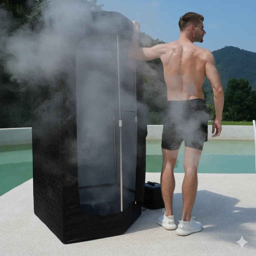 no need to worry how to use a sauna in home, easy set up fast heating in 5-10 minutes!