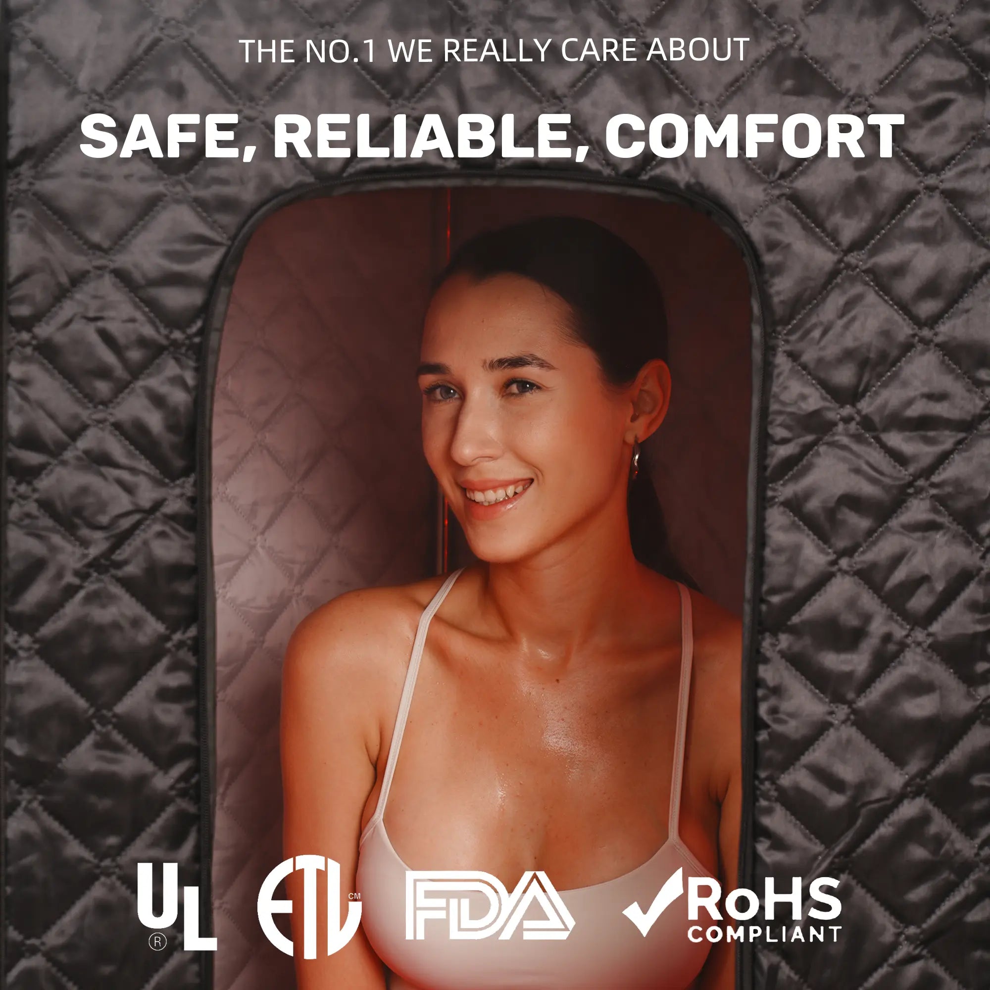 GlowSteam™ 1-Person Steam Sauna with Red Light Therapy