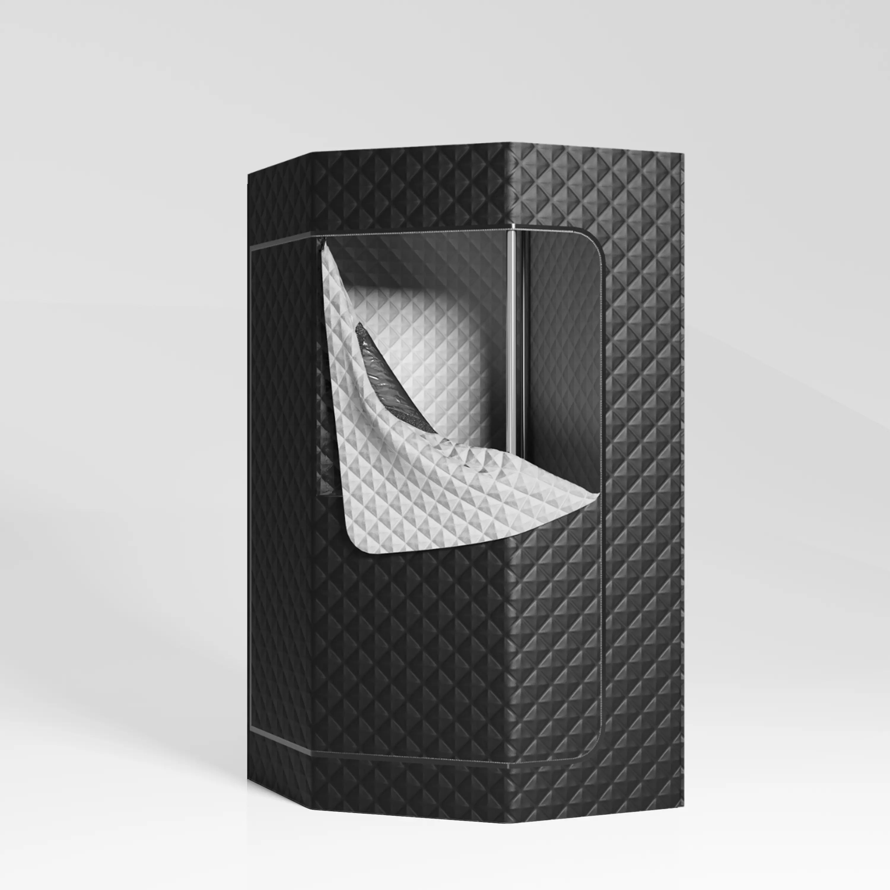 GlowSteam™ 1 Person Red Light Steam Sauna With Ice Bath